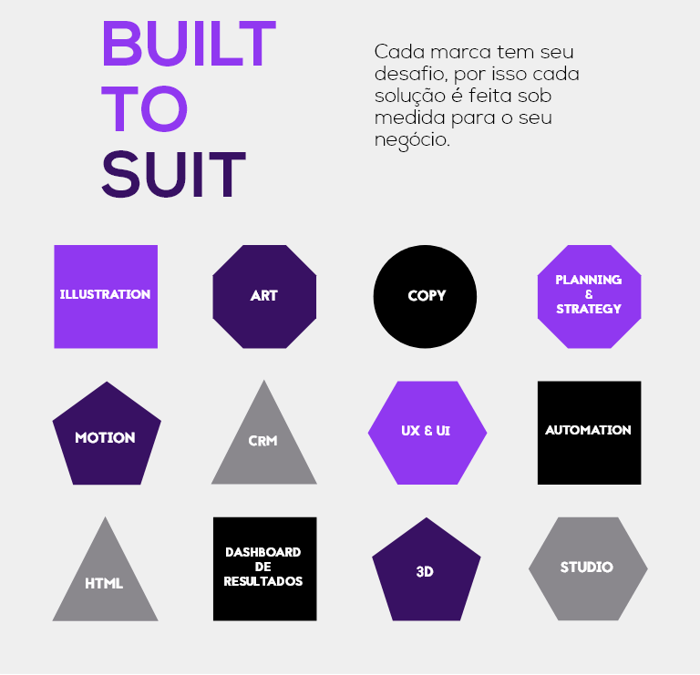 Built to suit - Cada marca tem seu desafio, por isso cada solução é feita sob medida para o seu negócio.